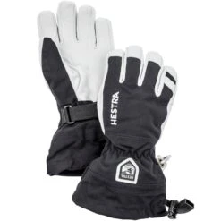 Hestra Junior Handschuh ARMY LEATHER HELI Schwarz