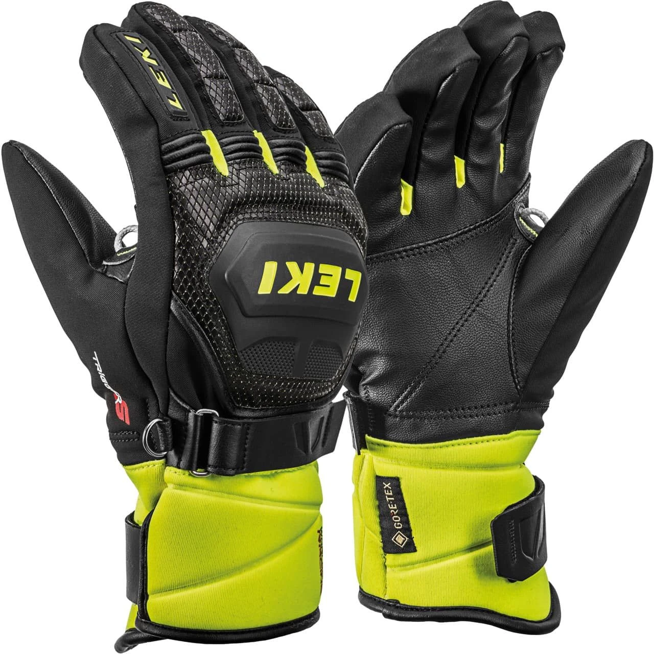 Leki Junior Handschuh RACE COACH FLEX S GTX Black/ice Lemon