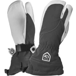Hestra 3 Finger Handschuh HELI SKI Grau/weiß