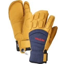 Hestra 3 Finger Handschuh VERTICAL CUT CZONE Navy/tan