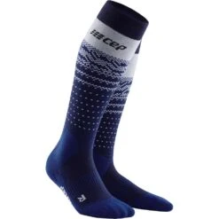 CEP Ski Socken THERMO MERINO COMPRESSION Blue/grey