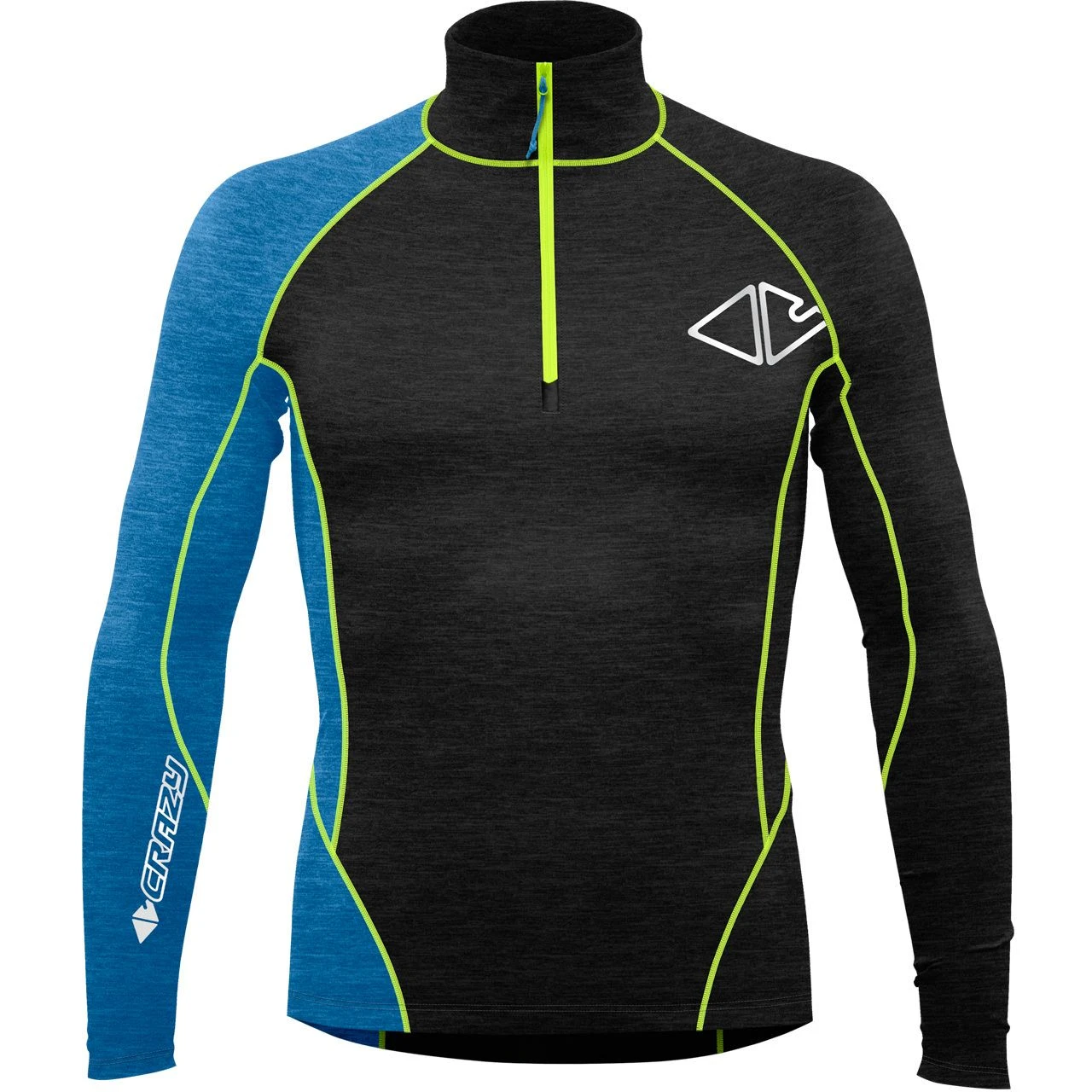 Langarm Zip-Shirt FAHRENHEIT Black