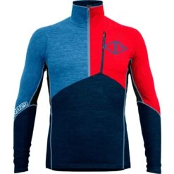 Langarm Zip-Shirt FLAME Red