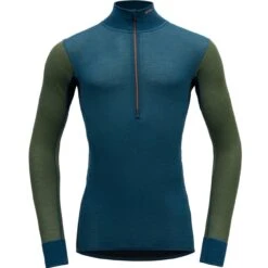 Devold Merino 190 Zip Neck WOOL MESH Flood Blue