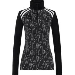 Skishirt LUNA PRINT Black