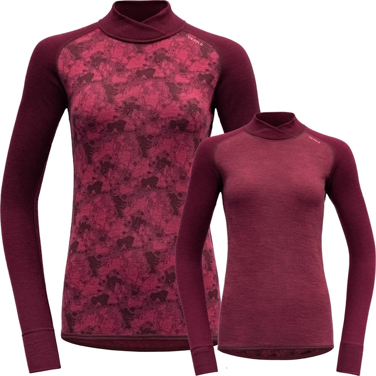 Devold Merino 230 Langarm Shirt KVITEGGA Beetroot Red