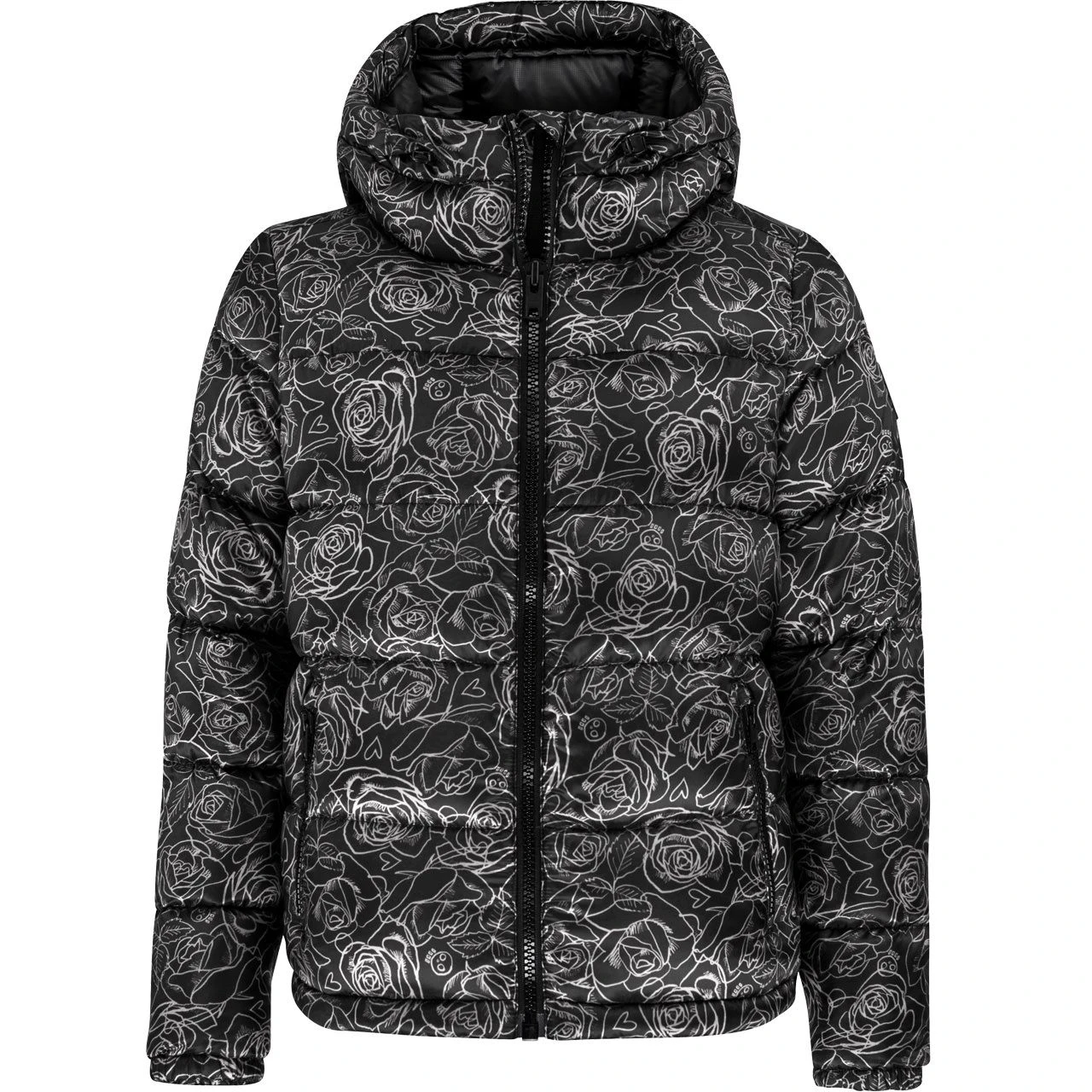 Daunen Skijacke REBELS STAR PHASE Black